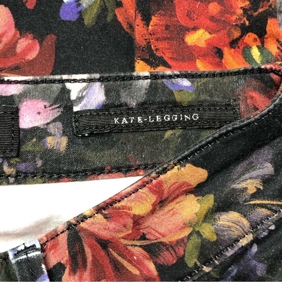 Guess jeggings slim fit stretch black floral painting print bright bold 26 - Picture 5 of 11